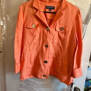 Jones New York Women's Vibrant Orange Blazer